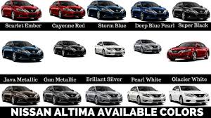 2019 Nissan Altima Available Colors How Many Colors