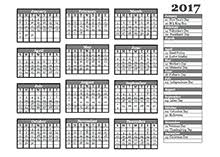 2017 Calendar Templates Download 2017 Monthly Yearly