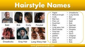 hairstyle names list for men and women