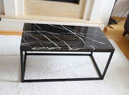 Black Marble Coffee Table Natural