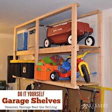 Ideal for holding mops, rakes, brooms or sports equipment. Diy Garage Storage Ceiling Mounted Shelves Giveaway