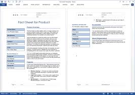 Fact Sheet Template Ms Word Templates Forms Checklists For Ms