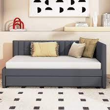 Linen Upholstered Daybed Sofa Bed