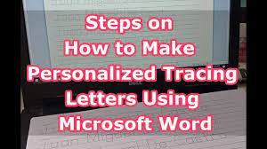 make personalized tracing letters