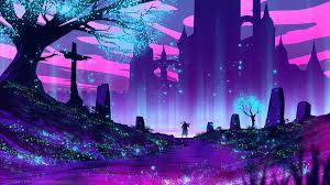 beautiful fantasy night scenery digital