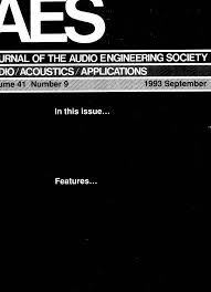 Aes E Library Complete Journal Volume 41 Issue 9