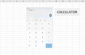 microsoft excel that opens a calculator