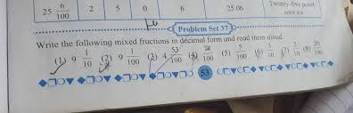 mixed fractions in decimal form