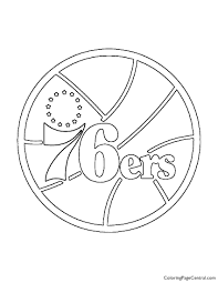 Just showing how to do the 76ers logo on your cod: Nba Philadelphia 76ers Logo Coloring Page Coloring Page Central
