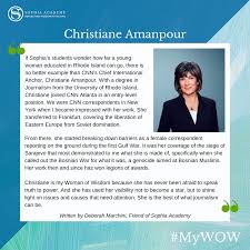 Christiane amanpour is considered one of television's leading news correspondents. Christiane Amanpour Facebook