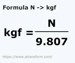 newtoni to kilograms force n to kgf