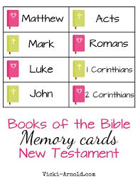Cards For Memorizing The Books Of The Bible New Testament