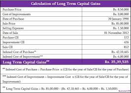 calculate long term capital gains