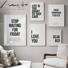 Canvas Wall Art Set Letter Painting