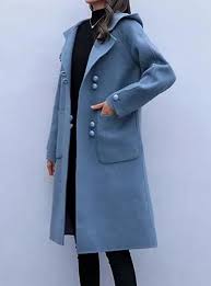 Coat Elegant Hooded Overcoat Fall