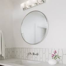 Round Mirror Bathroom Modern Vanity