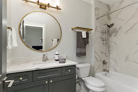 Split between to shades to make the illusion of space. 9 Budget Friendly Bathroom Decoration Ideas Mymove