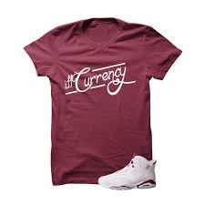 Illcurrency Signature Maroon Jordan 6s Burgundy T Shirt