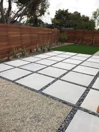 Concrete Pavers Modern Backyard