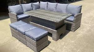 stock garden patio corner sofa set