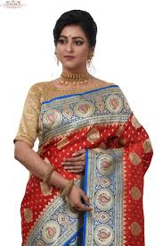 Designer Contrast Banarasi Silk Saree (adi45164)