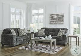 Lonoke Gunmetal Living Room Set From