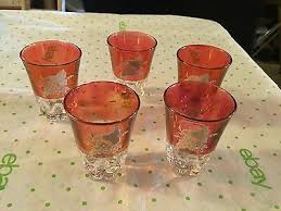 Set Of Five Fancy Shot Glasses