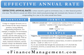 effective annual rate ear formula