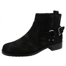 Aerosoles Women Black Leather Western Dress Casual Side Zipper Boots Shoe City