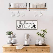 Floating Wall Shelves For Kitchen Bathroom Coffee Nook With 10 Adjustable Hooks For Mugs Cooking Utensils Or Towel