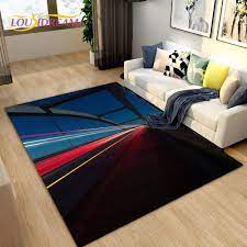 3d neon expressway track road area rug