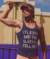 funny sleeveless gym workout shirt