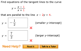 Find Equations Of The Tangent Lines To