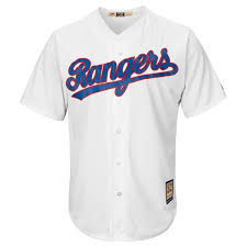 Mens Majestic Texas Rangers White Cool Base Cooperstown Jersey