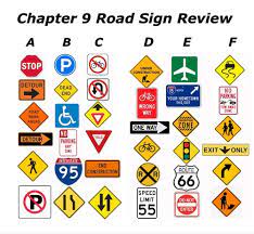 road signs review flashcards quizlet