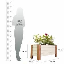 Natural Wood Raised Grow Bed Planter