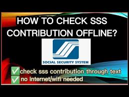 how to check sss contribution offline