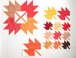 maple leaf quilt block tutorial