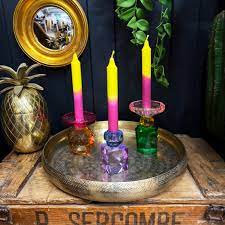 Decadent Jewelled Glass Candle Holders