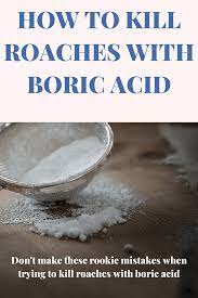 how does boric acid kill roaches does