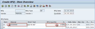 Me41 How To Create Rfq Request For Quotation In Sap