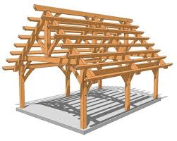 16x24 timber frame carport timber