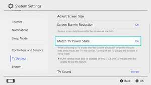 switch even with match tv power state