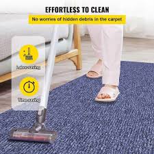 vevor indoor outdoor carpet 6 ft x 29 5 ft waterproof back texture outdoor rug deep blue