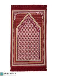arabesque accent red turkish prayer rug