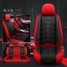 Black Red Full Set Car Seat Cover