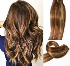 Maybe you would like to learn more about one of these? Huayi Clip In Human Hair Extensions Medium Brown With Honey Blonde Highlights 4p27 Clip In Hair