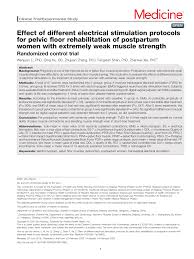 pelvic floor rehabilitation