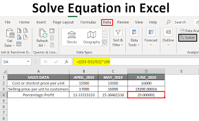 solve equation in excel how to solve