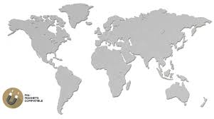 mapawall stainless steel world map